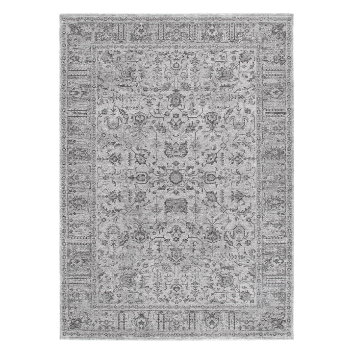 Heritage Distressed Border Grey Rug - H108