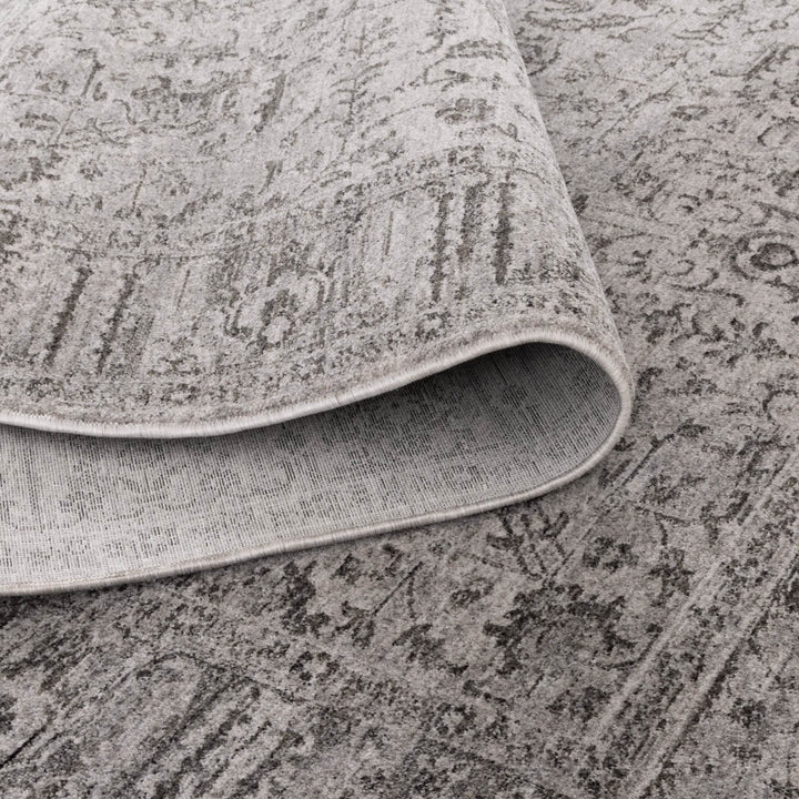 Heritage Distressed Border Grey Rug - H108: New Arrival