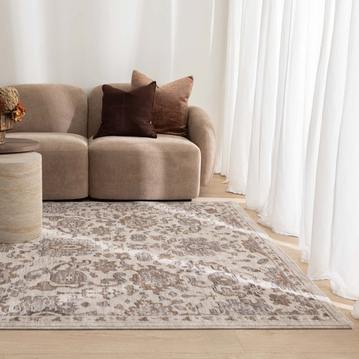 Horizon Grey Beige Traditional Rug H108 - New Arrival