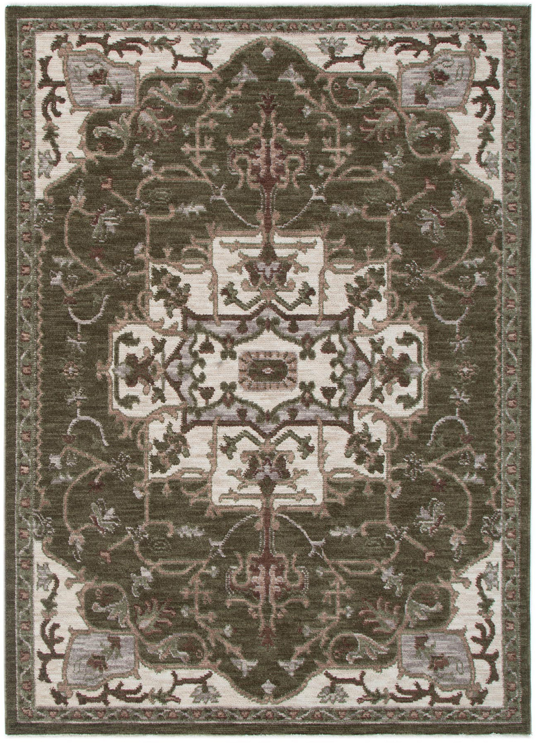 Horizon Olive Green Medallion Rug H116 - New Arrival