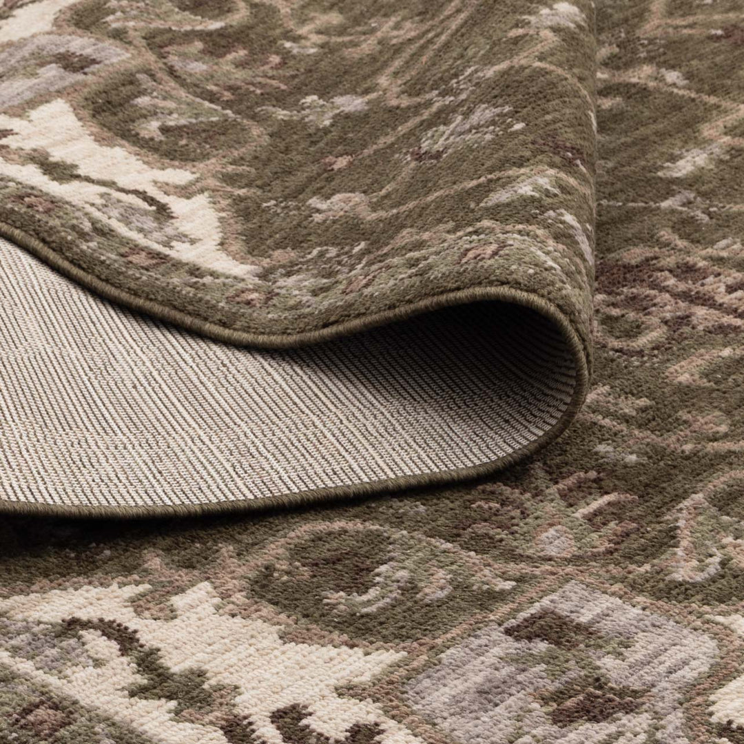 Horizon Olive Green Medallion Rug H116 - New Arrival
