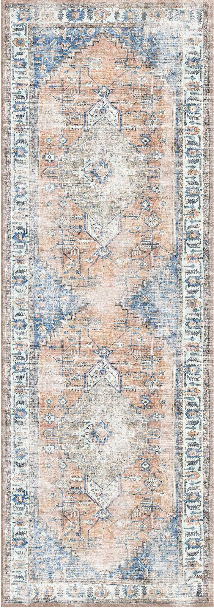 Vintage Crown Pissarro Terracotta Sky Distressed Vintage Rug - (3163-00)