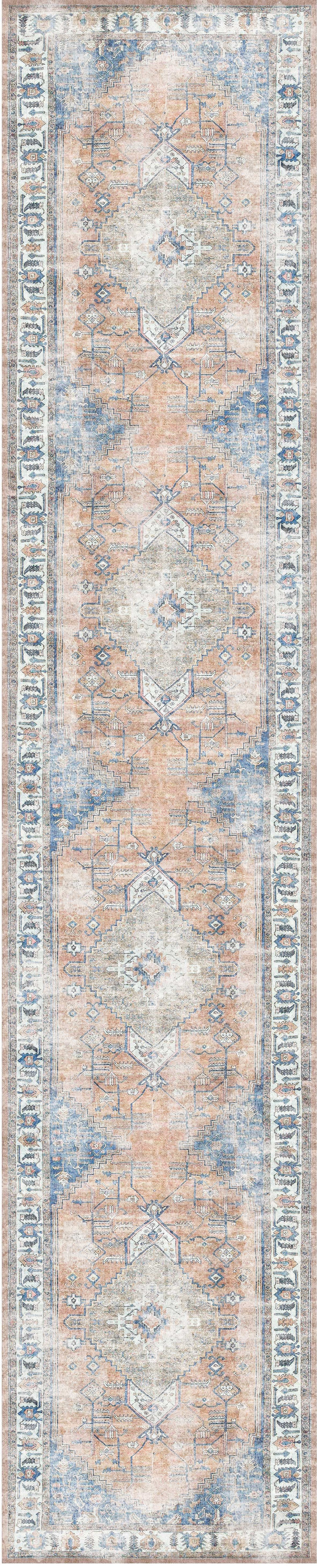 Vintage Crown Pissarro Terracotta Sky Distressed Vintage Rug - (3163-00)