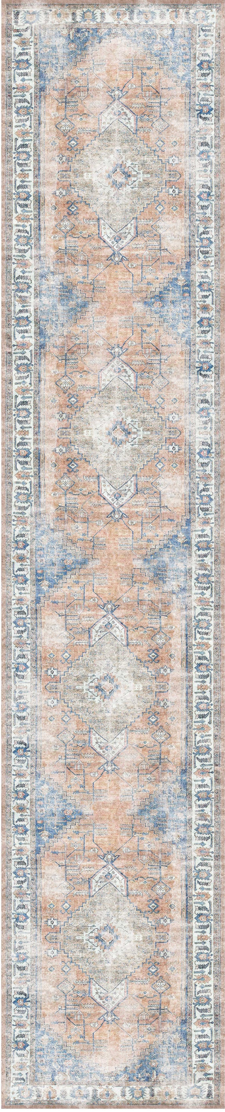 Vintage Crown Pissarro Terracotta Sky Distressed Vintage Rug - (3163-00)