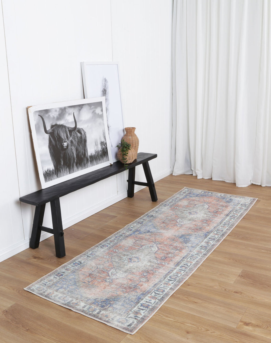 Vintage Crown Pissarro Terracotta Sky Distressed Vintage Rug - (3163-00)