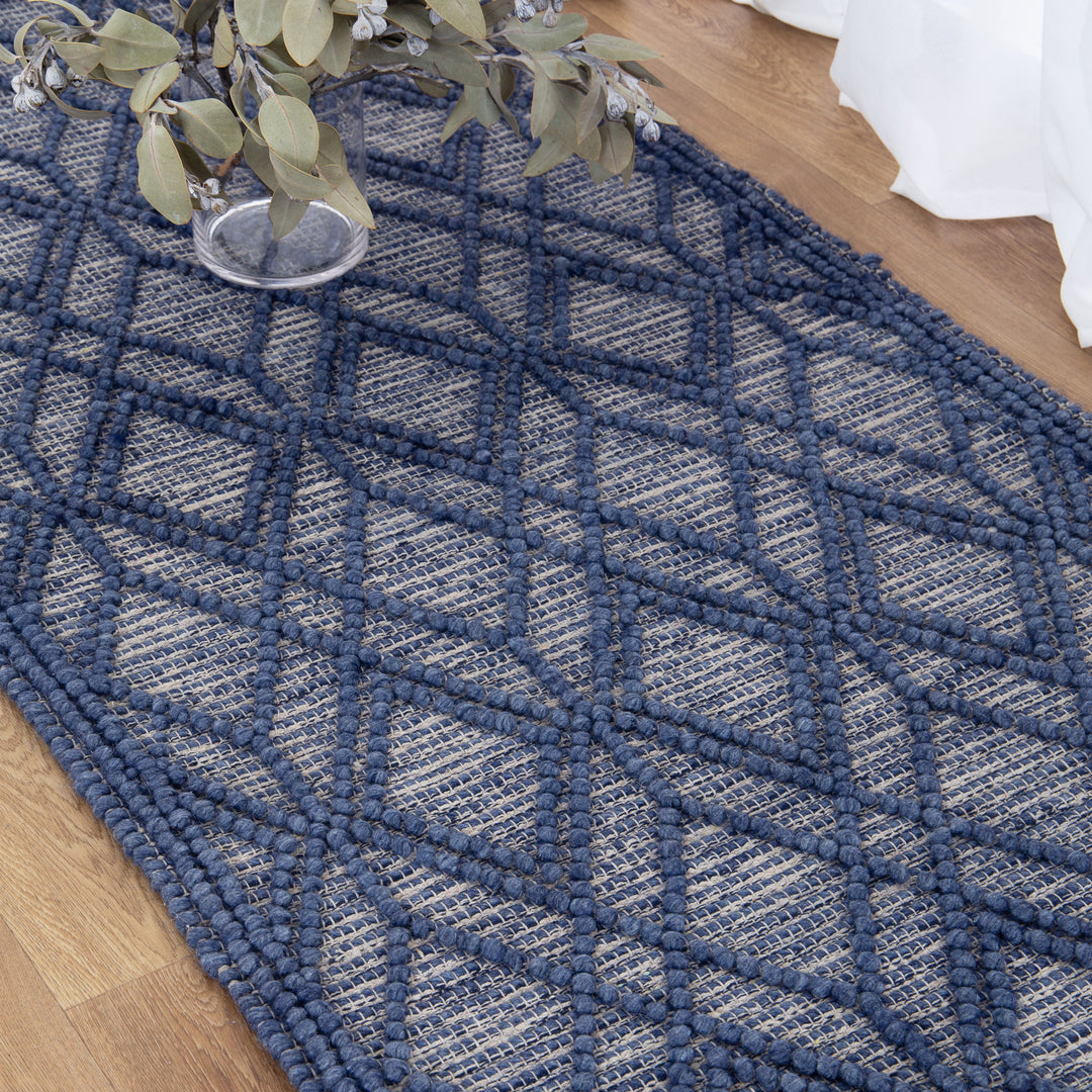 Himalaya Tribal Blue Wool Rug - 700 BLUE