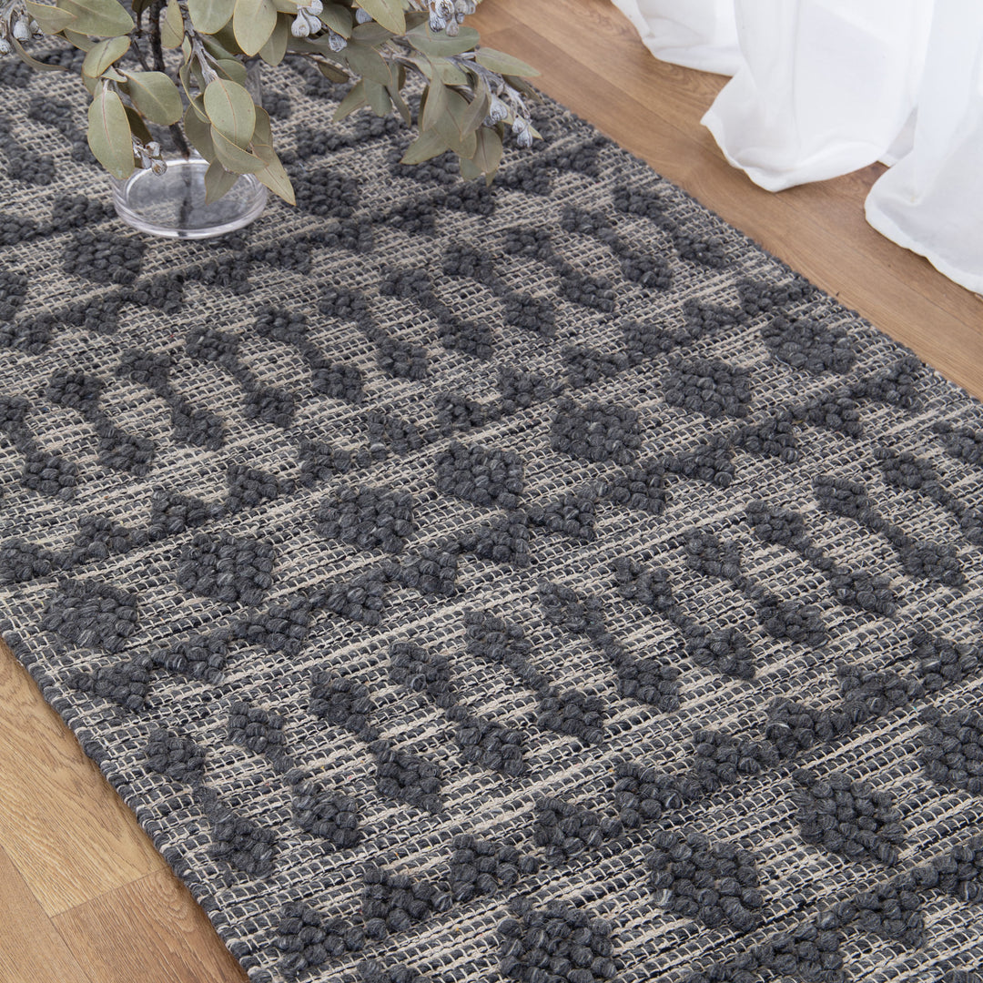 Himalaya Fine Tribal Grey Wool Rug - 900 GREY