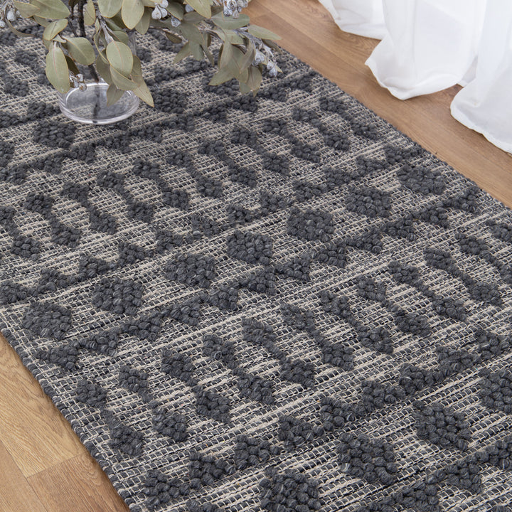 Himalaya Fine Tribal Grey Wool Rug - 900 GREY
