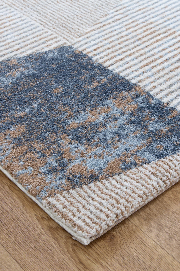 Indulgence Geometric Shapes Blue Multi Rug - INDU006