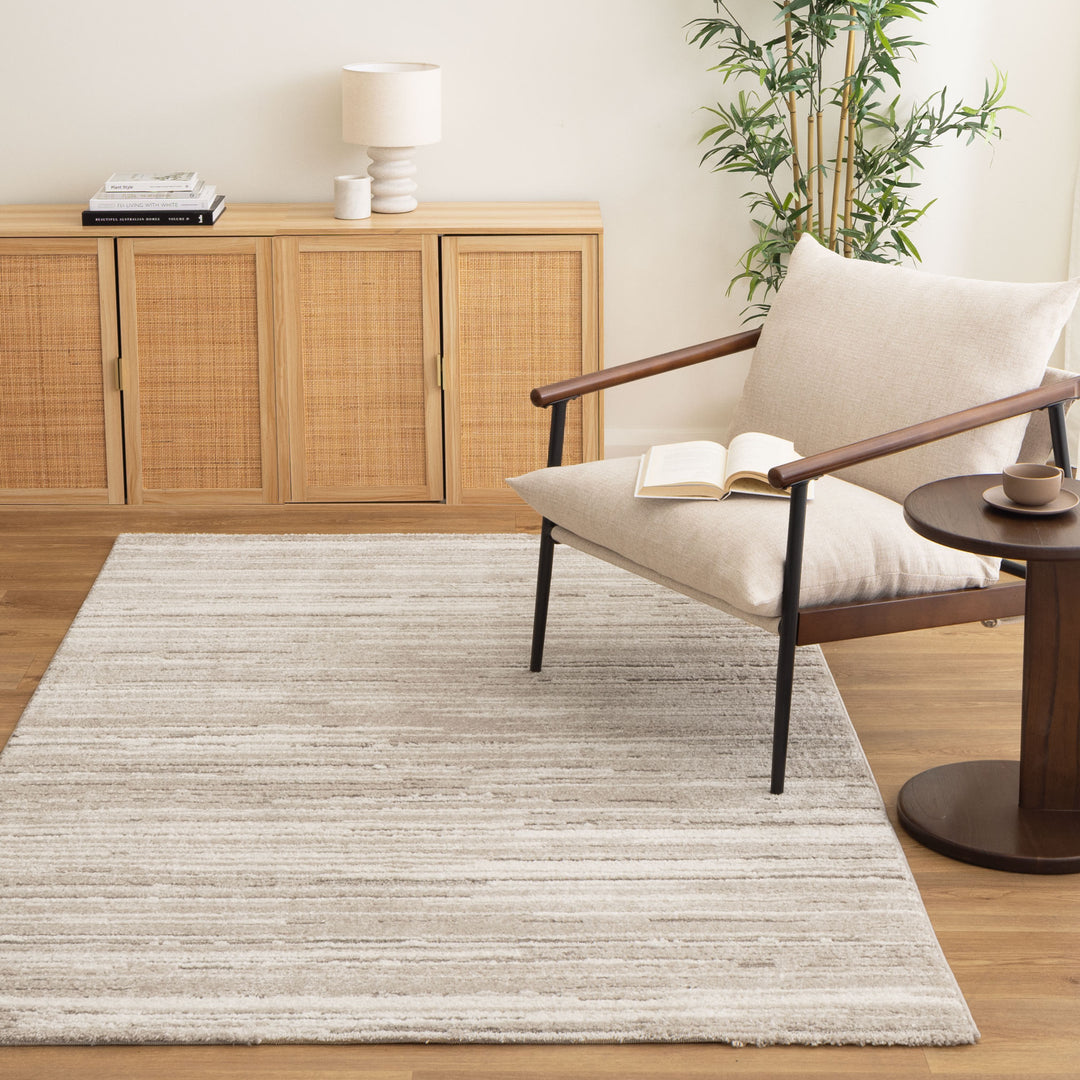 Korra Cream Beige Lines Rug (K200) - New Arrival