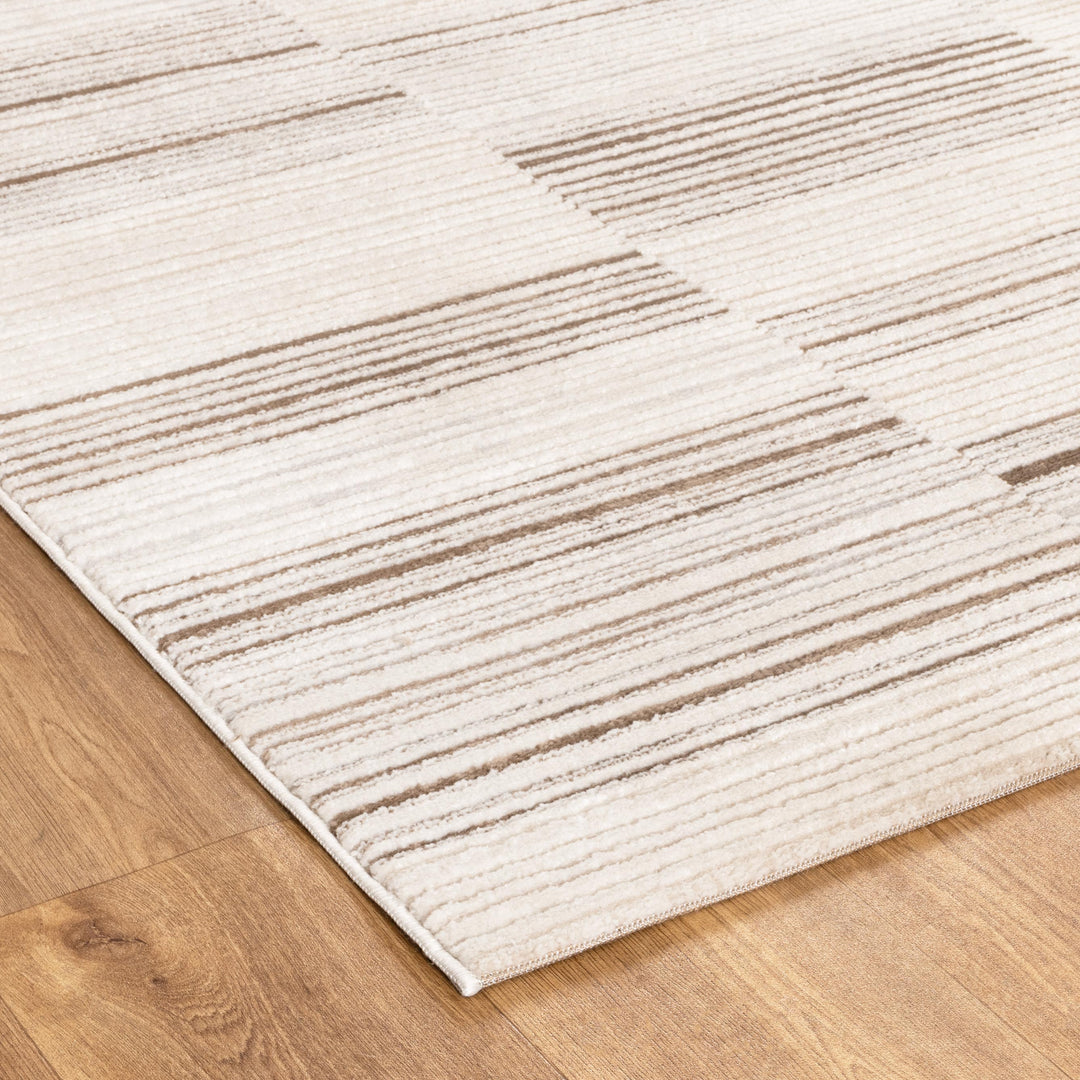 Sierra Lines Beige Brown Rug - New Arrival