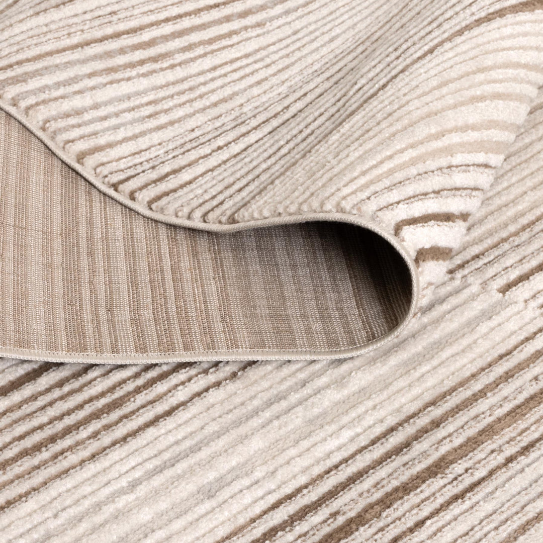 Sierra Lines Beige Brown Rug - New Arrival