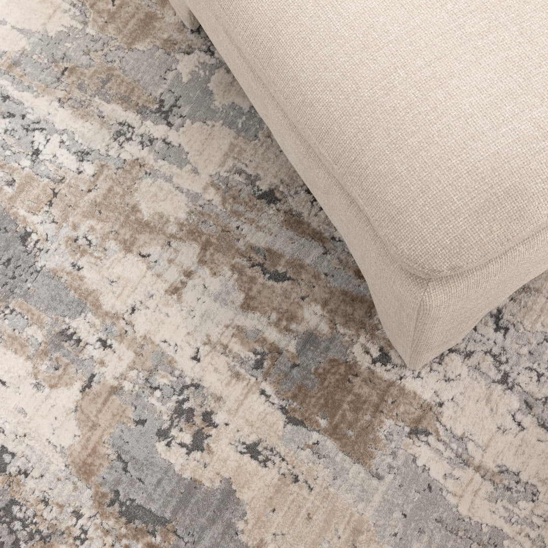 Maya Watercolour Abstract Grey and Beige Rug - M106 – Brand Ventures ...