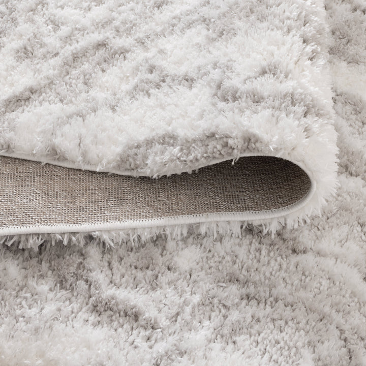 Madrid Watercolour Grey Shaggy Rug - MADRID02