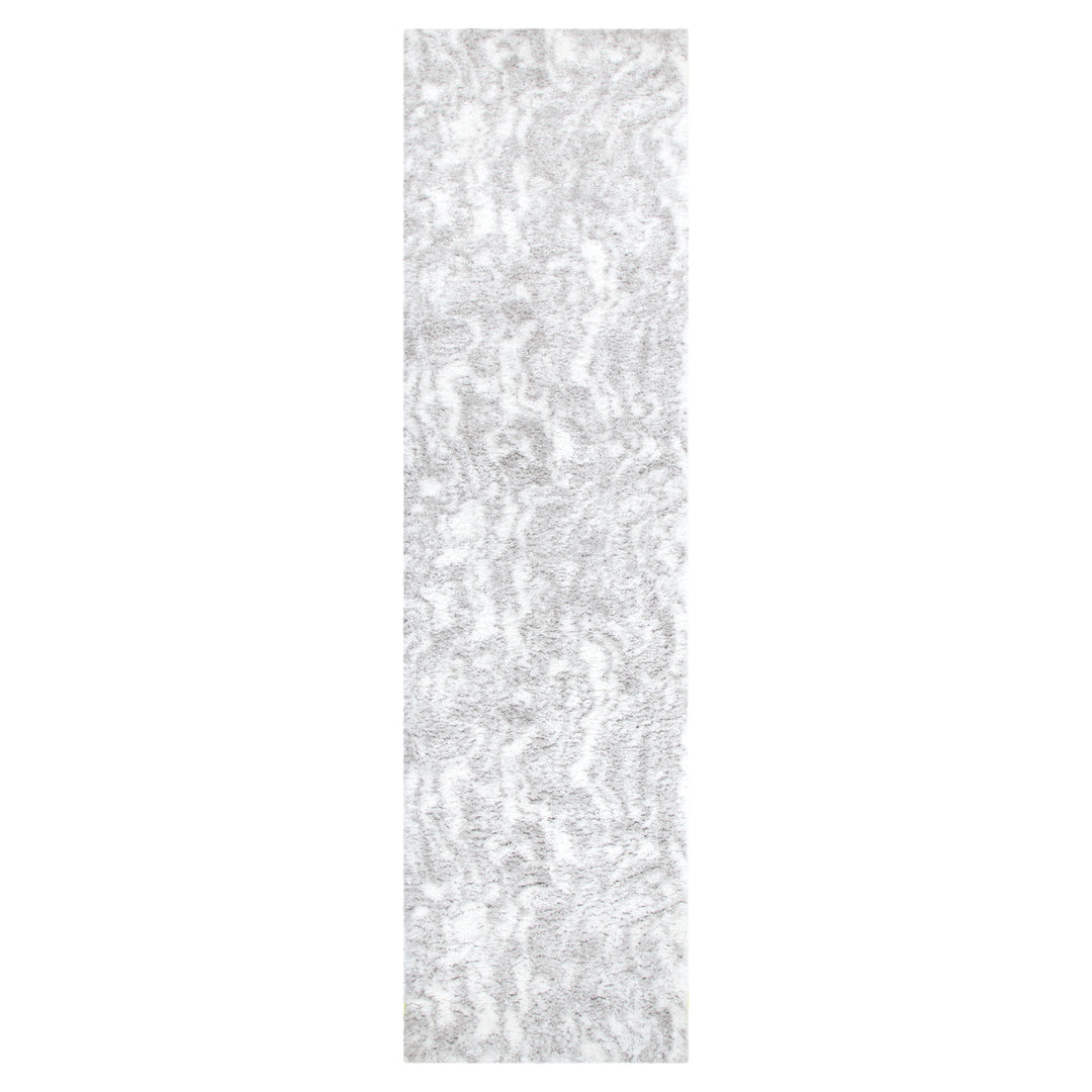 Madrid Watercolour Grey Shaggy Rug - MADRID02