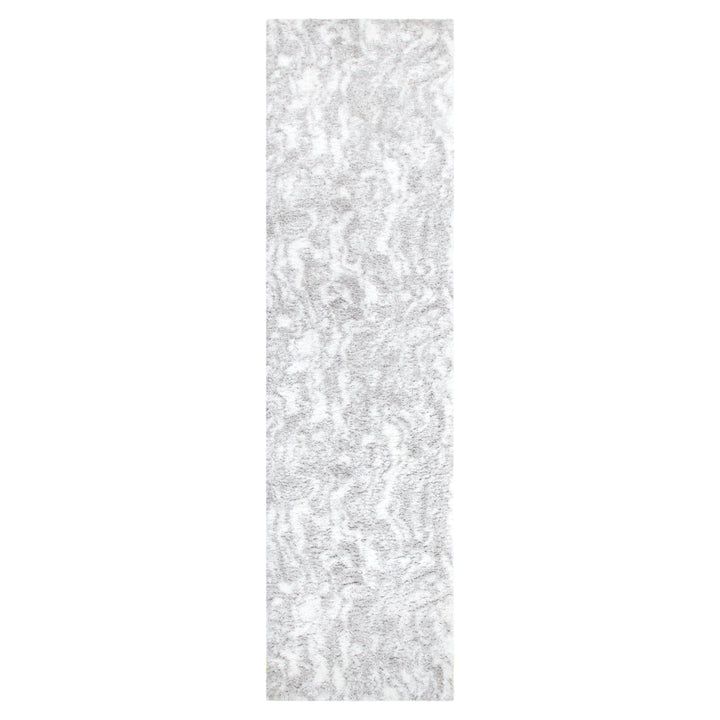Madrid Watercolour Grey Shaggy Rug - MADRID02