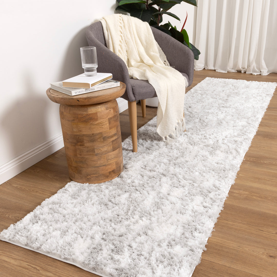 Madrid Watercolour Grey Shaggy Rug - MADRID02