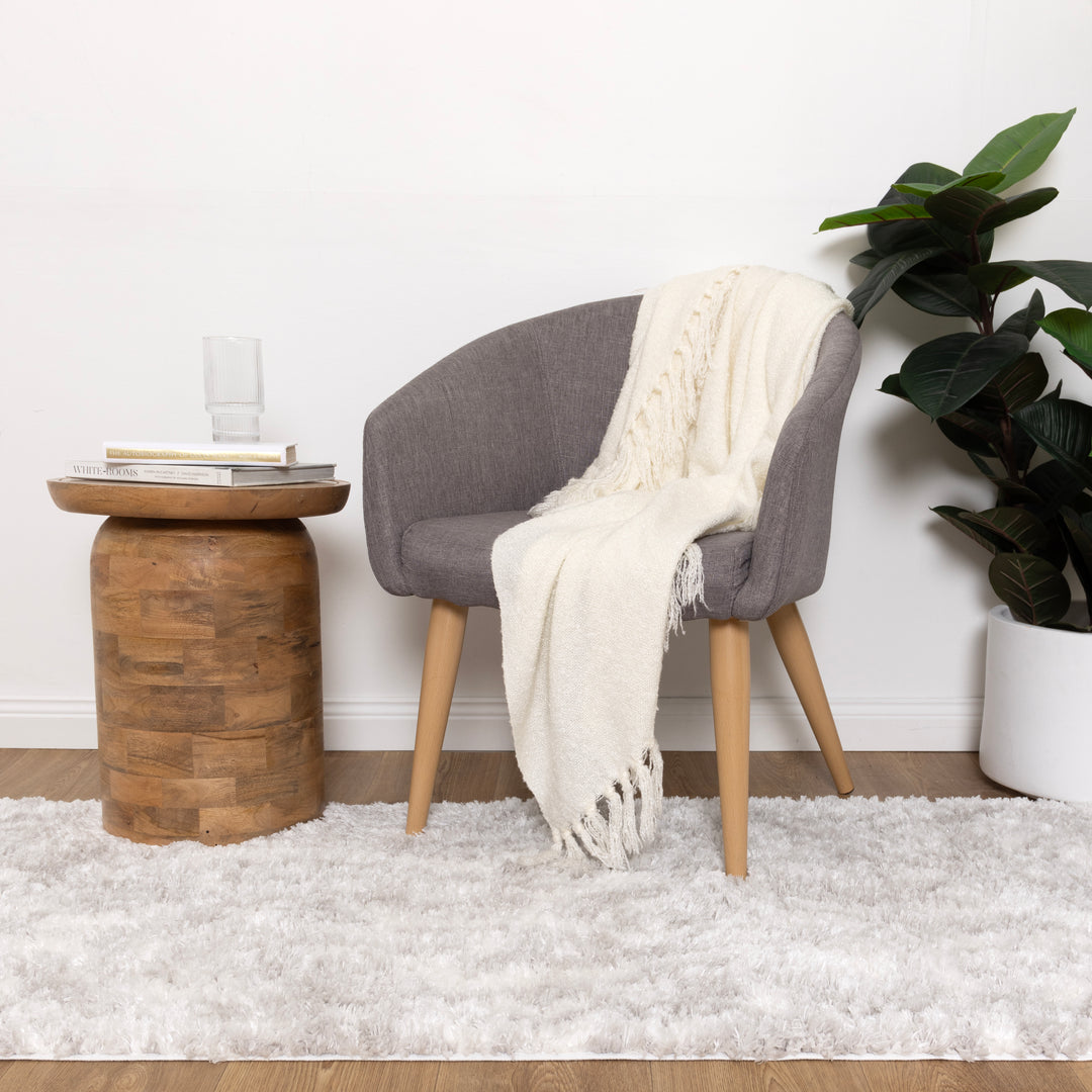 Madrid Watercolour Grey Shaggy Rug - MADRID02