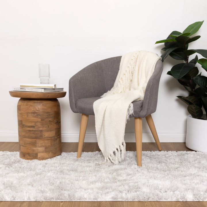 Madrid Watercolour Grey Shaggy Rug - MADRID02