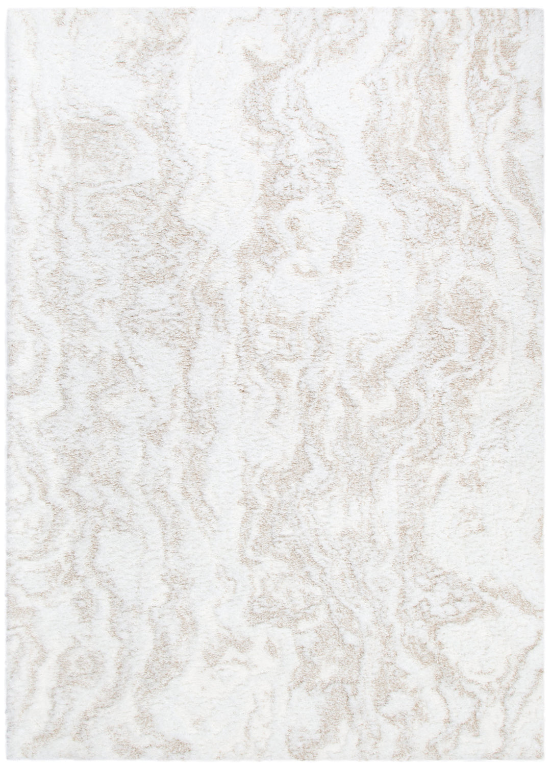 Madrid Watercolour Ivory & Beige Shaggy Rug - MADRID03