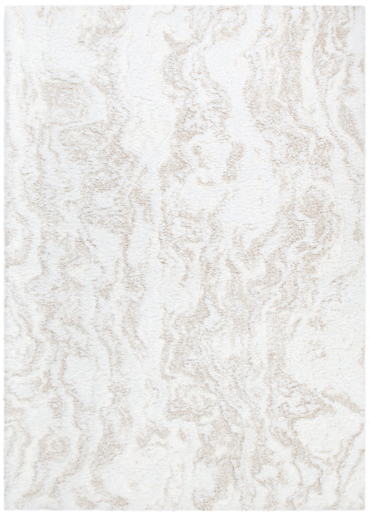 Madrid Watercolour Ivory & Beige Shaggy Rug - MADRID03