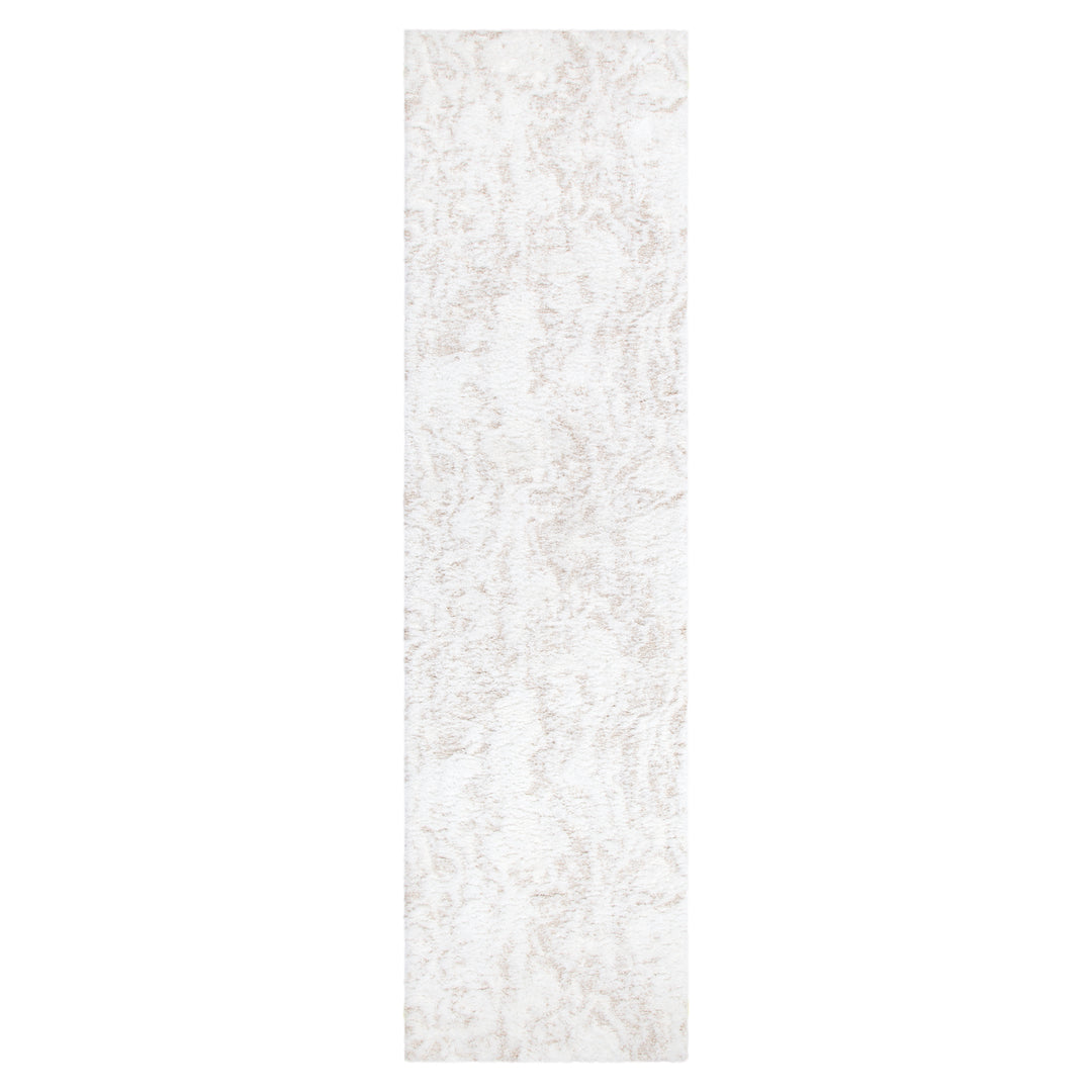 Madrid Watercolour Ivory & Beige Shaggy Rug - MADRID03