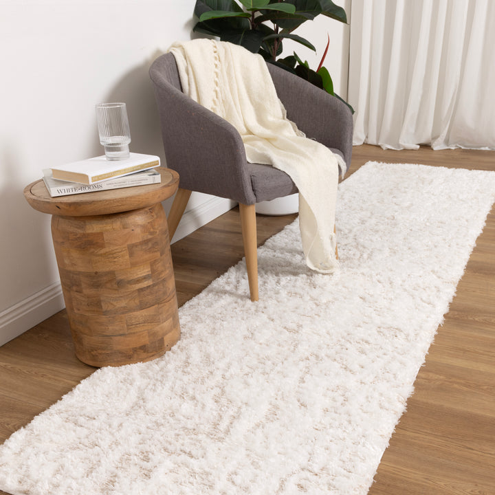 Madrid Watercolour Ivory & Beige Shaggy Rug - MADRID03