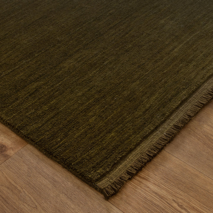 Charleston Hand-Knotted Wool Rug Green