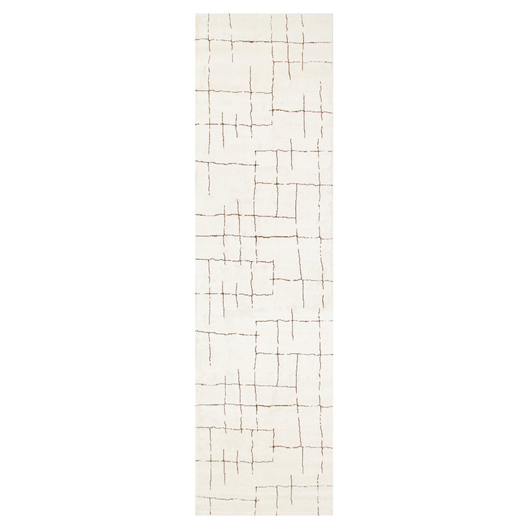 Mila Abstract Lines Brown Cream Rug - MIL10: New Arrival