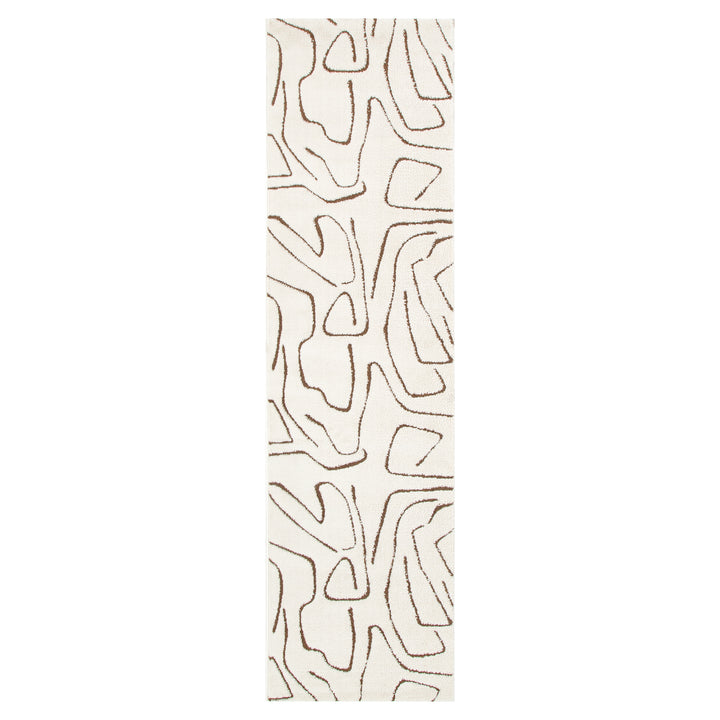 Mila Modern Lines Cream and Brown Rug - MIL5