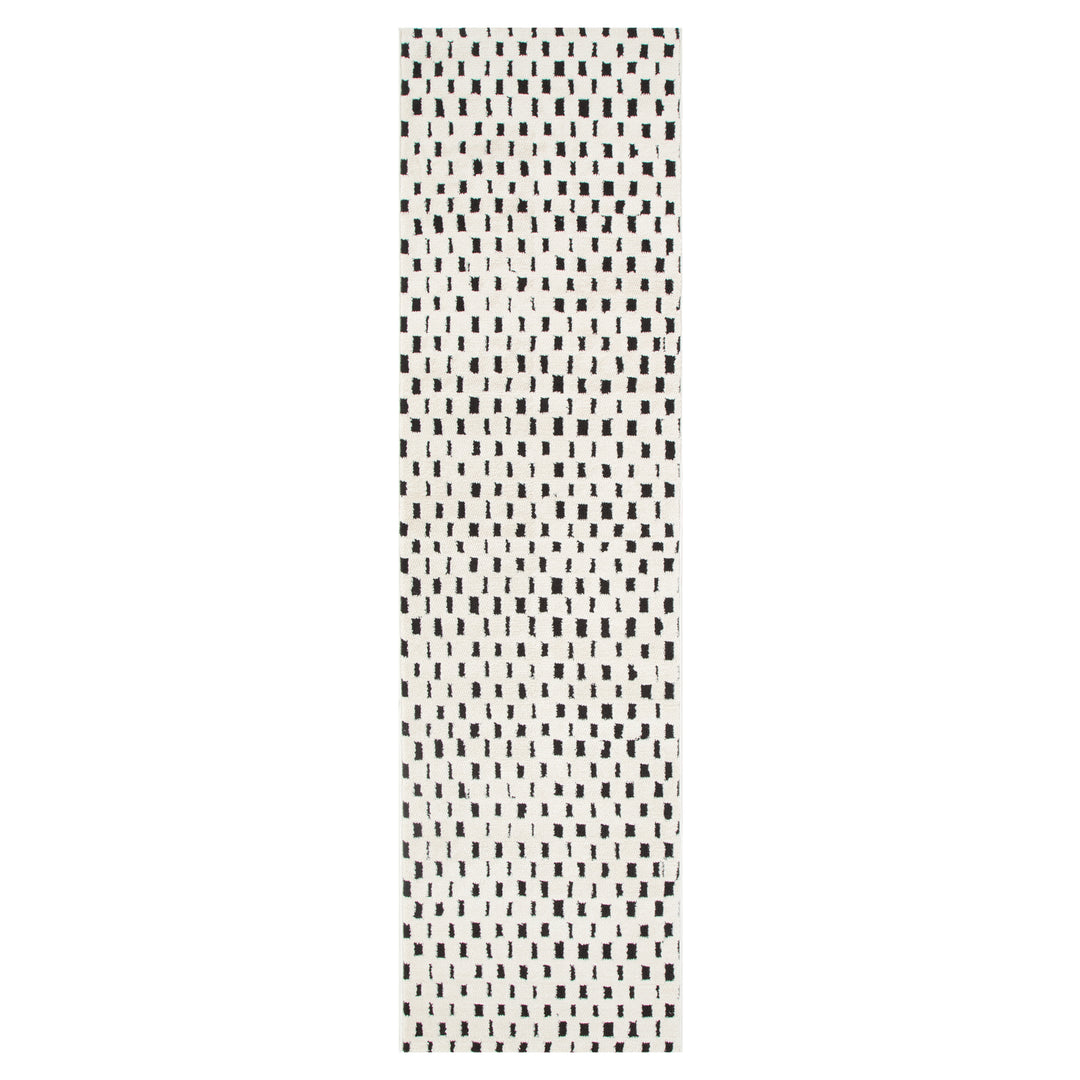 Mila Monochrome Squares Black and Cream Rug - MIL2