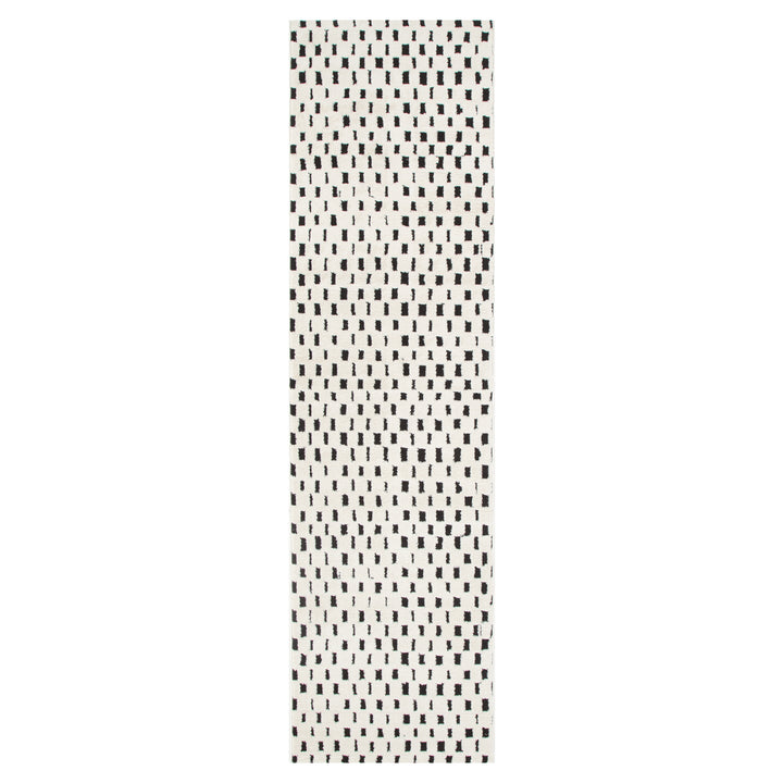 Mila Monochrome Squares Black and Cream Rug - MIL2