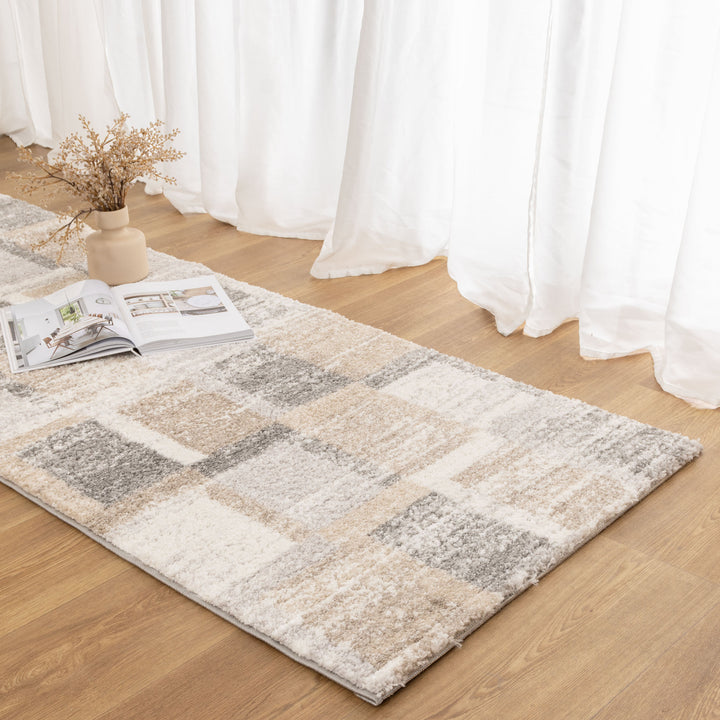 Nola Squares Neutral Rug - N001