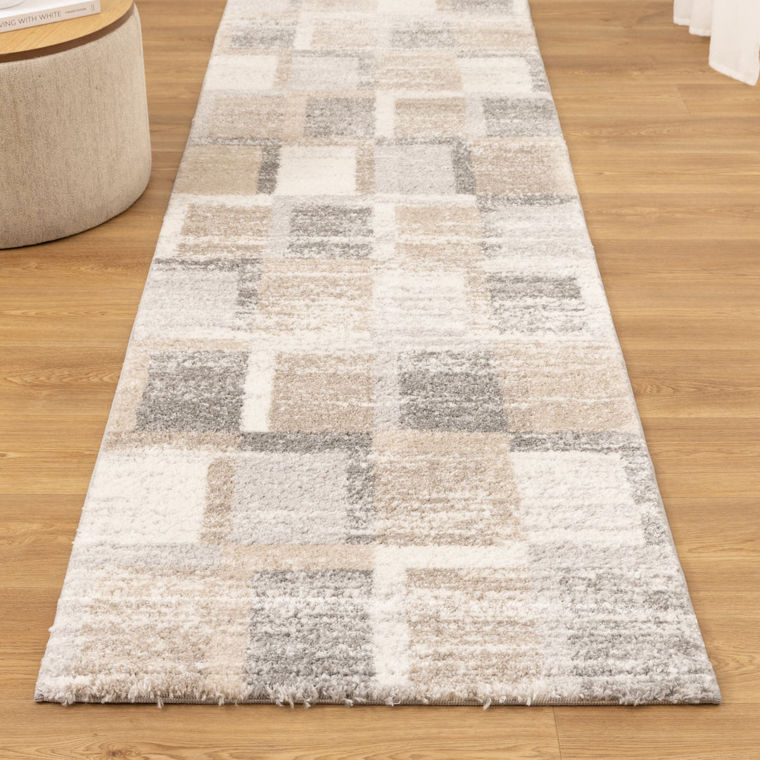 Nola Squares Neutral Rug - N001