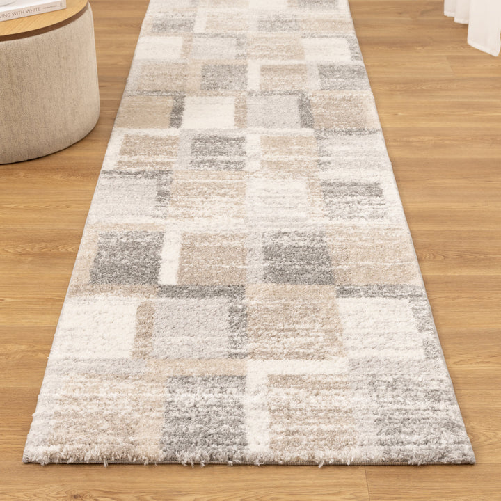 Nola Squares Neutral Rug - N001