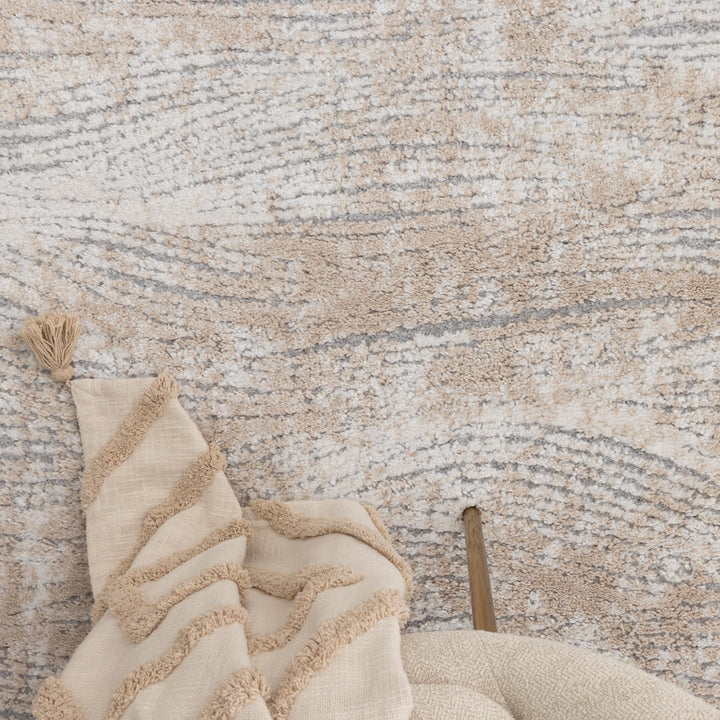 Nola Carved Beige Rug - N005