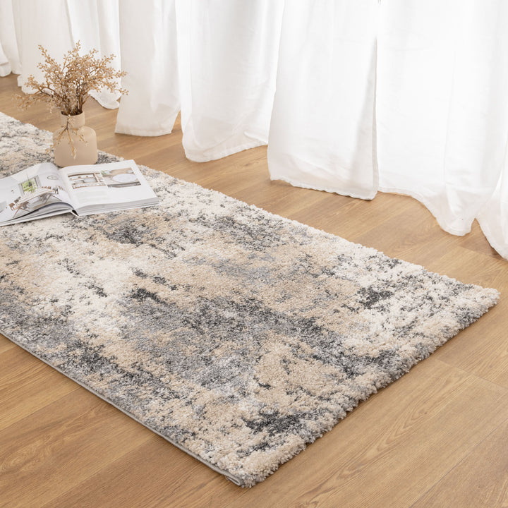 Nola Abstract Grey Beige Rug - N006