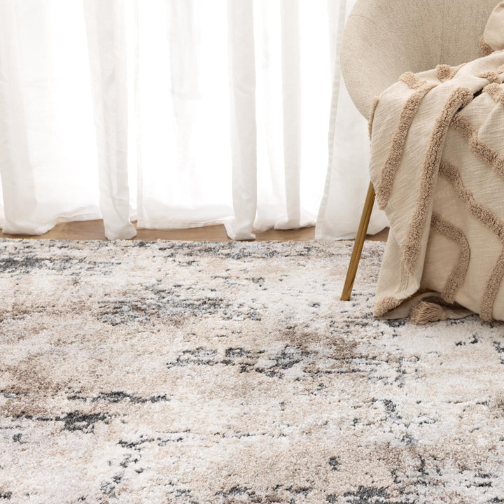 Nola Abstract Grey Beige Rug - N006