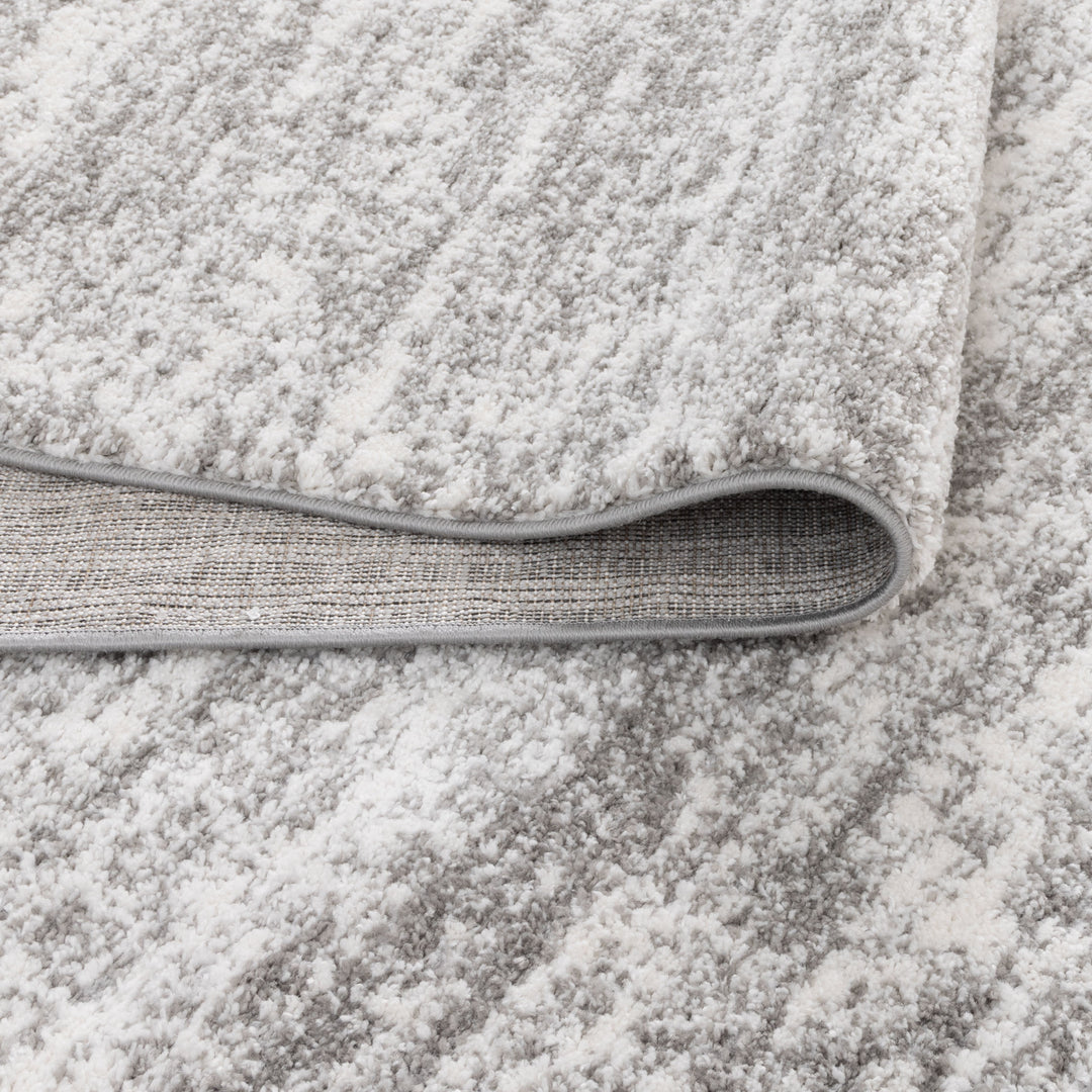 Nola Canvas Abstract Grey Rug - N008
