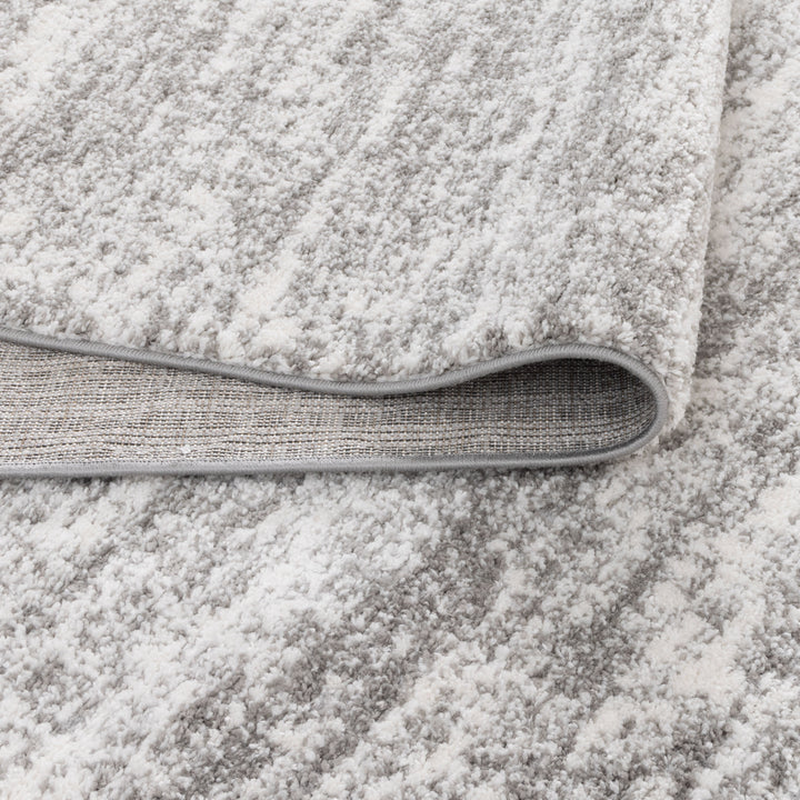 Nola Canvas Abstract Grey Rug - N008