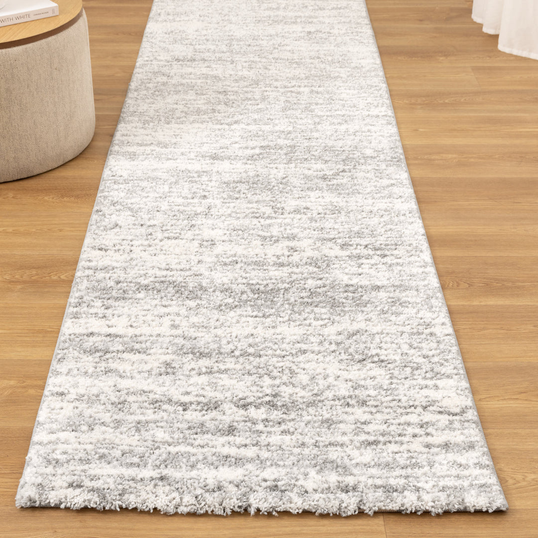 Nola Canvas Abstract Grey Rug - N008