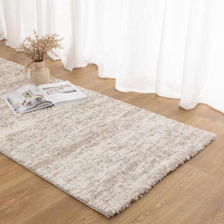 Nola Canvas Abstract Beige Rug - N009