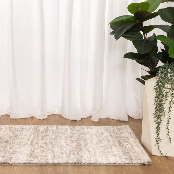 Nola Canvas Abstract Beige Rug - N009