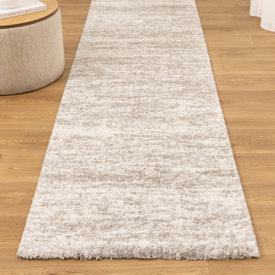 Nola Canvas Abstract Beige Rug - N009
