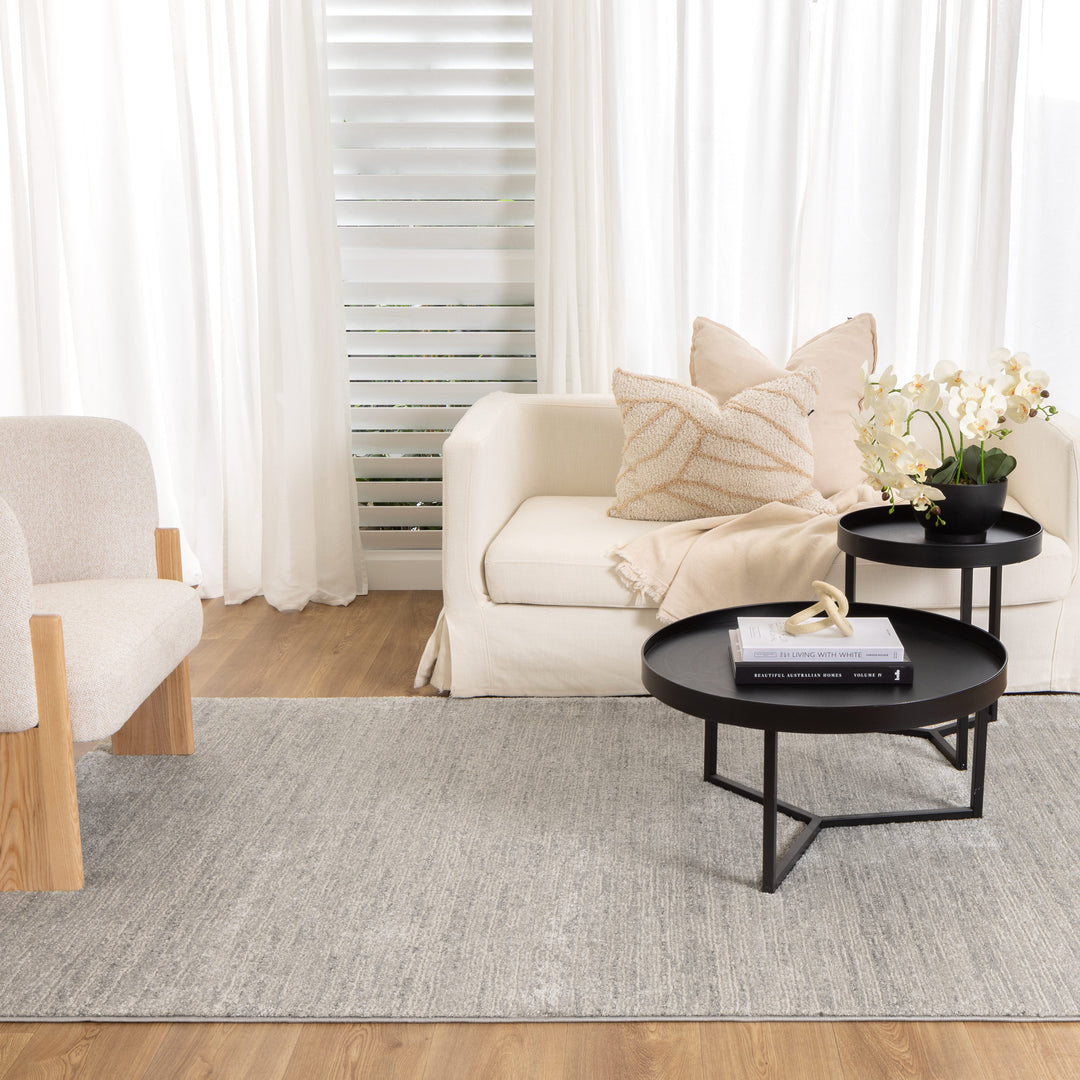 Nizza Faded Lines Grey Rug - N011 - New Arrival