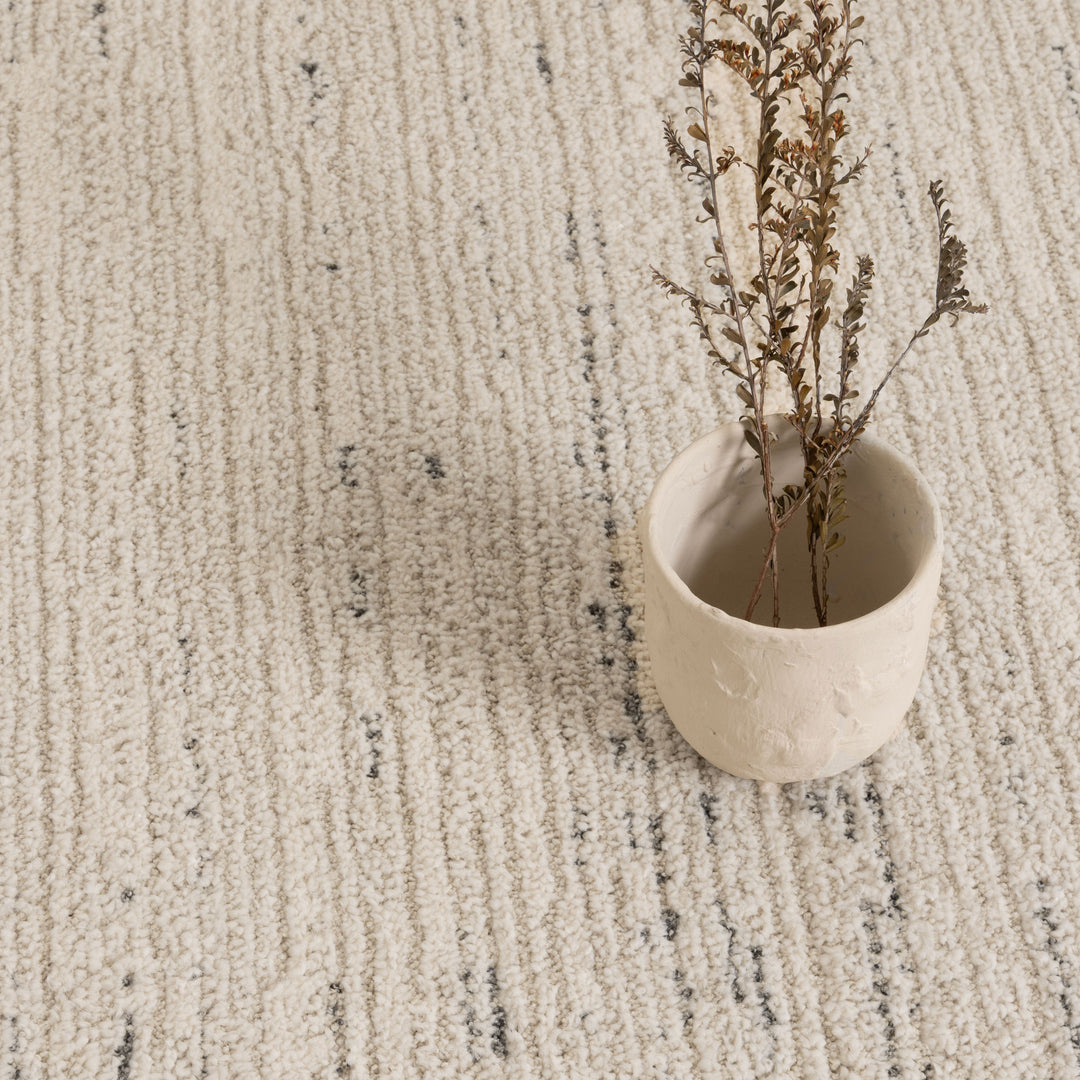 Nizza Faded Lines Ivory Grey Rug - N013 - New Arrival
