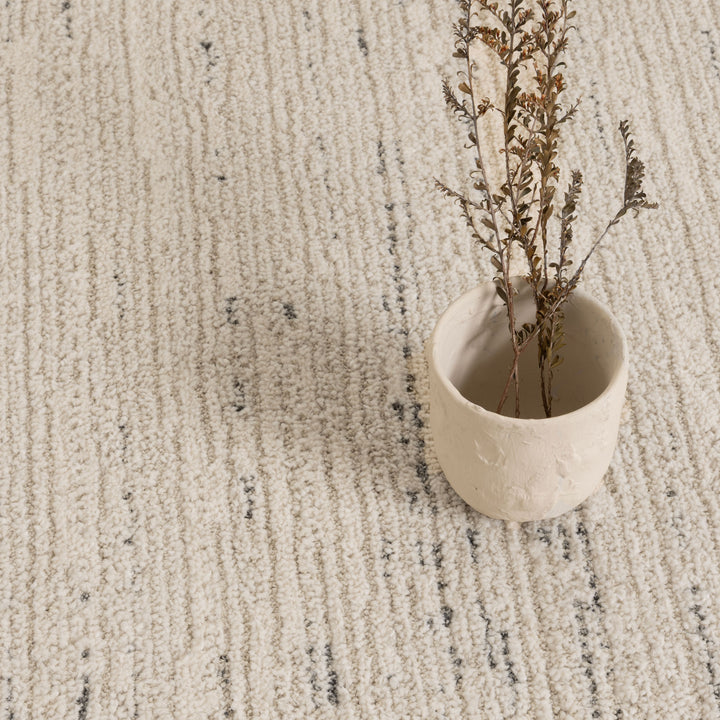 Nizza Faded Lines Ivory Grey Rug - N013 - New Arrival