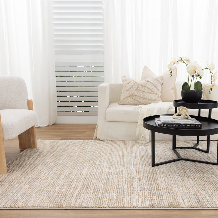 Nizza Lines Cream Beige Rug - N003