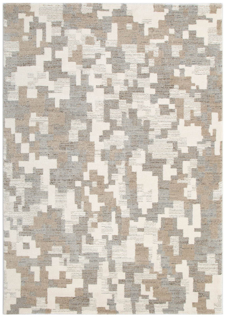 Nizza Abstract Beige Grey Rug - N007