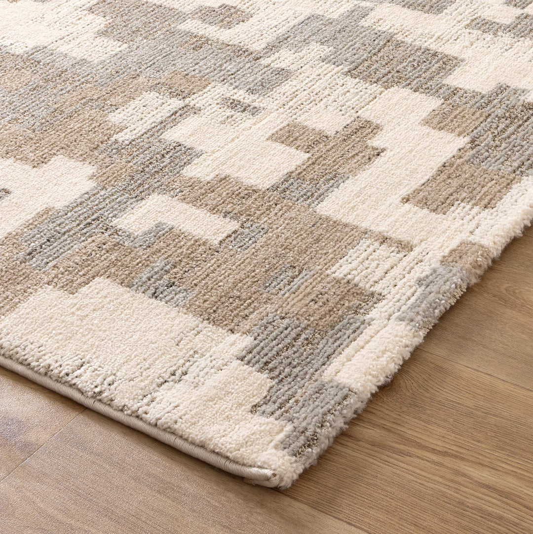 Nizza Abstract Beige Grey Rug - N007